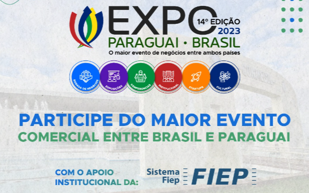 Imagem sobre a notícia Participe! 14° Edição 2023 - Expo Paraguai - Brasil